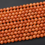 Natural Orange Aventurine 4mm 6mm 8mm 10mm Round Beads 15.5" Strand