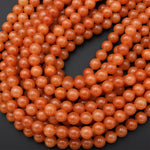 Natural Orange Aventurine 4mm 6mm 8mm 10mm Round Beads 15.5" Strand