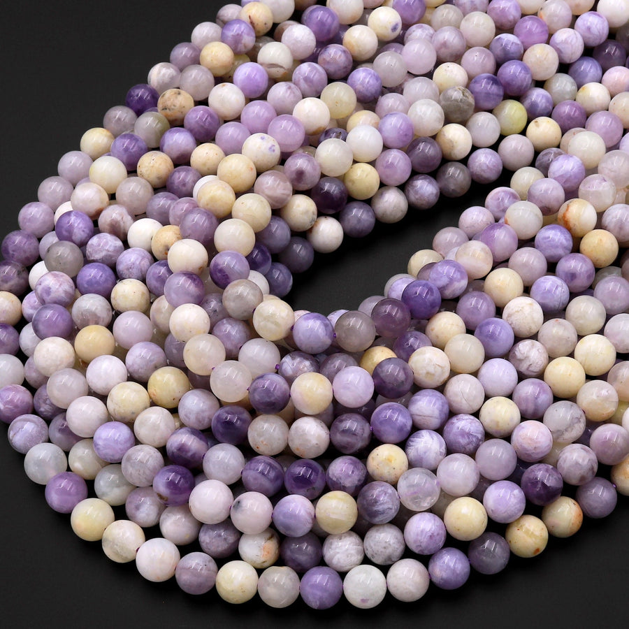 Natural Purple Opal Smooth Round Beads 6mm 8mm 10mm 15.5" Strand