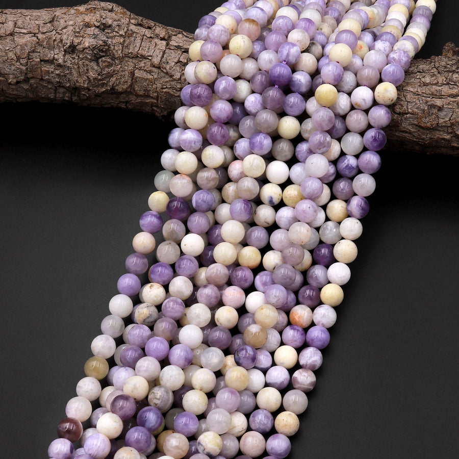 Natural Purple Opal Smooth Round Beads 6mm 8mm 10mm 15.5" Strand