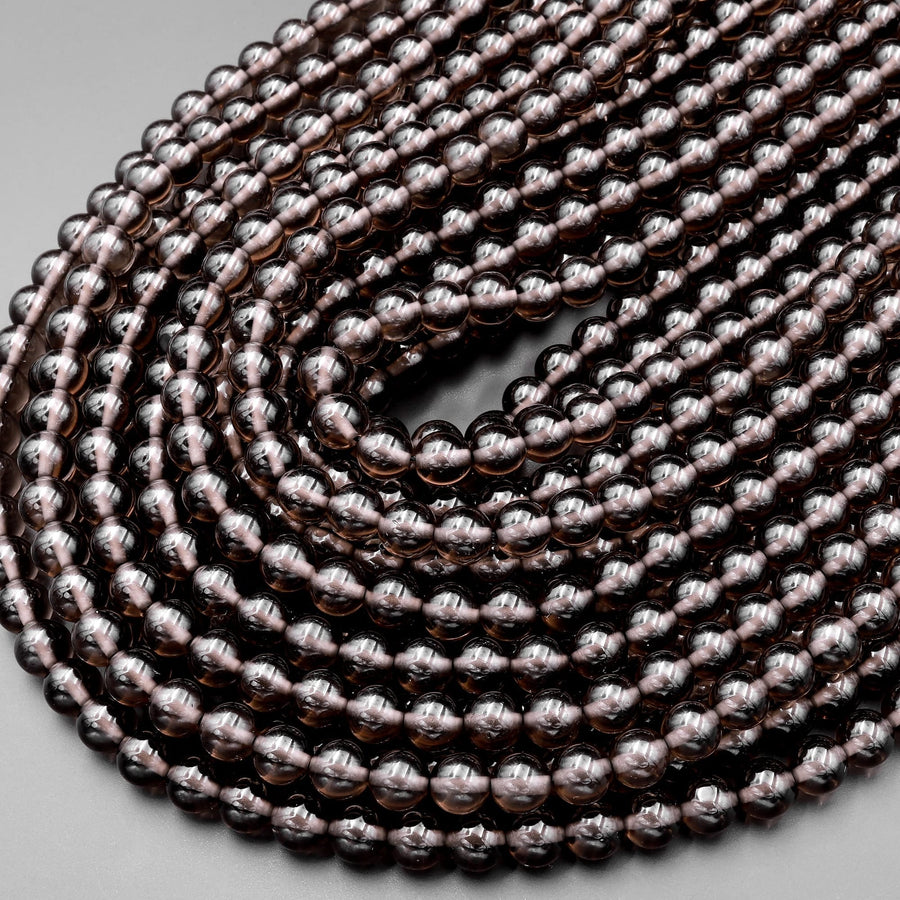Natural Ice Obsidian 4mm 6mm 8mm 10mm Round Beads 15.5" Strand
