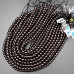 Natural Ice Obsidian 4mm 6mm 8mm 10mm Round Beads 15.5" Strand