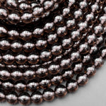 Natural Ice Obsidian 4mm 6mm 8mm 10mm Round Beads 15.5" Strand