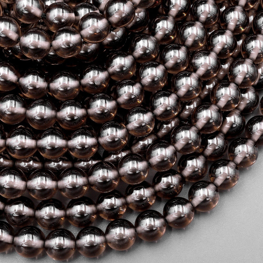 Natural Ice Obsidian 4mm 6mm 8mm 10mm Round Beads 15.5" Strand