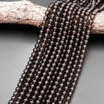 Natural Ice Obsidian 4mm 6mm 8mm 10mm Round Beads 15.5" Strand