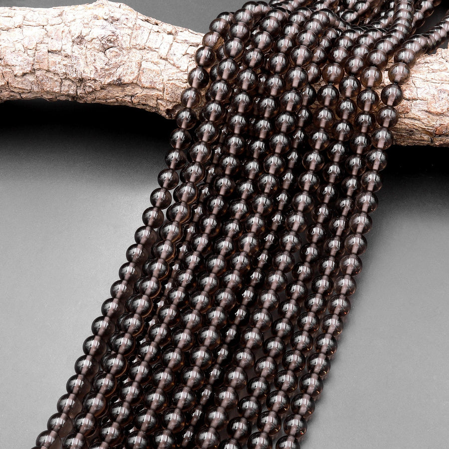 Natural Ice Obsidian 4mm 6mm 8mm 10mm Round Beads 15.5" Strand
