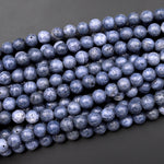 Genuine Natural Denim Blue Sponge Coral 4mm 6mm 8mm 10mm 12mm Round Beads 15.5" Strand