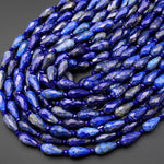 Faceted Natural Blue Lapis Teardrop Beads Vertically Drilled Gemstone 15.5" Strand