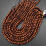 Natural Black Rosewood Beads 4mm 6mm 8mm 10mm 12mm 14mm Dark Brown Wood Great For Mala Prayer Meditation Therapy 15" Strand