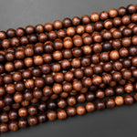 Natural Black Rosewood Beads 4mm 6mm 8mm 10mm 12mm 14mm Dark Brown Wood Great For Mala Prayer Meditation Therapy 15" Strand