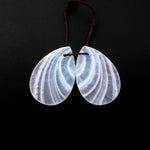 Drilled Natural Blue Hemimorphite Earring Pair Matched Teardroop Slice Gemstone Beads