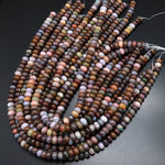 Natural Seam Agate Beads Smooth 8x5mm Rondelle 15.5" Strand