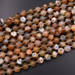 Rare Matte Natural Honey Golden Druzy Agate 12mm 14mm Round Beads With Sparkling White Quartz Druzy Crystal Cave 15.5" Strand