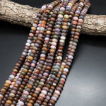 Natural Seam Agate Beads Smooth 8x5mm Rondelle 15.5" Strand