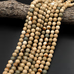 Faceted Natural Cripple Creek Jasper 8mm 10mm Round Beads 15.5" Strand