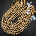 Faceted Natural Cripple Creek Jasper 8mm 10mm Round Beads 15.5" Strand