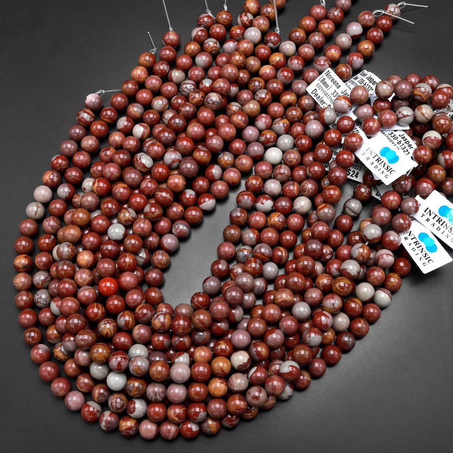 Natural Australian Noreena Jasper 6mm 8mm 10mm Round Beads 15.5" Strand