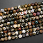 Natural Ocean Jasper Round Beads 6mm 8mm 10mm 12mm 14mm 15.5" Strand