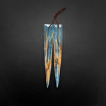 Rare Natural Argentina Lemurian Aquatine Blue Calcite Earring Pairs Cabochon Dagger Long Modern Triangle Shape Drilled Matched Bead