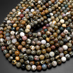Natural Ocean Jasper Round Beads 6mm 8mm 10mm 12mm 14mm 15.5" Strand