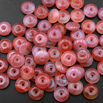 AAA Natural Mauve Pink Botswana Agate Donut Bead Pendant 12mm 15mm