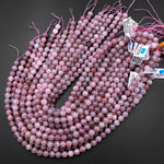 Rare Mauve Pink Madagascar Natural Rose Quartz 8mm 9mm 10mm 12mm Round Beads 15.5" Strand