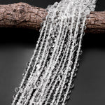 Natural Rock Quartz Smooth 8mm Teardrop Briolette Beads Super Clear Gemstone 15.5" Strand