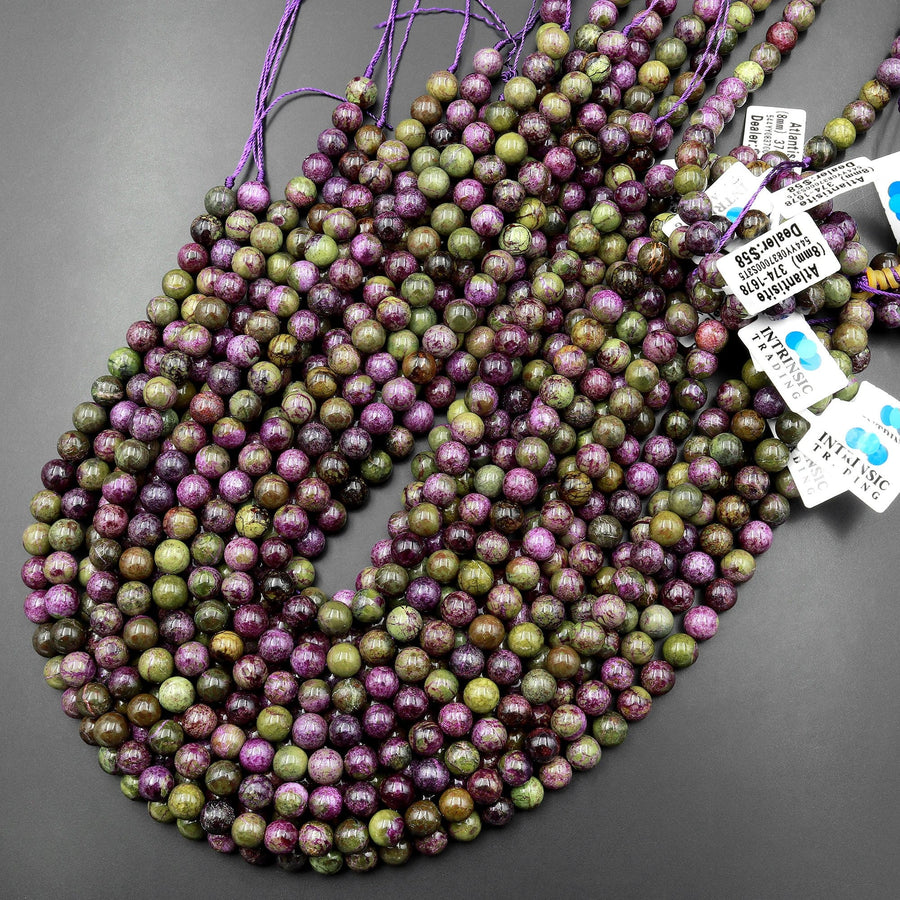 Natural Atlantisite Stichtite Beads 4mm 5mm 6mm 8mm 10mm 12mm 15.5" Strand