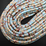Impression Jasper Heishi Beads 4mm 6mm Aka Snake Skin Jasper Aqua Terra Jasper 15.5" Strand