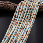Impression Jasper Heishi Beads 4mm 6mm Aka Snake Skin Jasper Aqua Terra Jasper 15.5" Strand