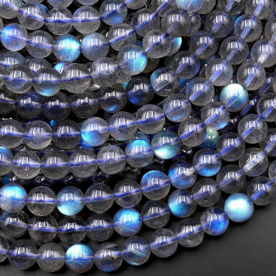 Blue Flashes~ AAA Natural Blue Labradorite 2mm 4mm 6mm 7mm 8mm 10mm Round Beads 15.5" Strand