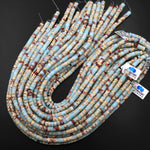 Impression Jasper Heishi Beads 4mm 6mm Aka Snake Skin Jasper Aqua Terra Jasper 15.5" Strand