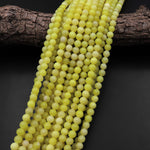 Natural Lemon Jade Round Beads 4mm 6mm 8mm 10mm 15.5" Strand