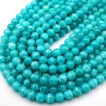 Natural Peruvian Amazonite Round Beads 10mm 12mm 14mm Sea Blue Gemstone AAA High Quality 15.5" Strand