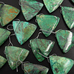 From the Old Arizona Copper Mine~ Natural Chrysocolla Triangle Pendant