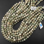 Natural Qinghai Jade 8mm Round Beads 15.5" Strand
