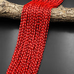 AAA Genuine Red Bamboo Coral Drum Rice Barrel Beads 6x3mm 9x5mm 15.5" Strand