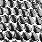 Hand Cut Genuine Natural Shungite Teardrop Pendant 30x20mm High Quality Black Lustrous Gemstone from Russia