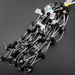 AAA Hand Carved Natural Silver Obsidian Meteorite Moon Planet Gemstone Round Beads 8mm 10mm 12mm 14mm