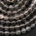 AAA Translucent Natural Black Moonstone 5mm 6mm 8mm 10mm Round Beads 15.5" Strand