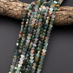 Natural Indian Agate Carved Heart Beads 6mm Gemstone 15.5" Strand
