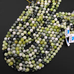 Natural Variegated Green Serpentine Jade Round Beads 4mm 6mm 8mm 10mm Gemmy Natural Jade 15.5" Strand