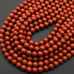 AAA Natural Red Jasper 3mm 4mm 6mm 8mm 10mm Round Beads Red Poppy Jasper 15.5" Strand