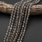 AAA Translucent Natural Black Moonstone 5mm 6mm 8mm 10mm Round Beads 15.5" Strand