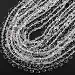 Natural Rock Quartz Smooth 8mm Teardrop Briolette Beads Super Clear Gemstone 15.5" Strand