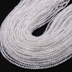 AAA Faceted Natural Blue Rainbow Moonstone Round Beads 2mm 3mm 4mm 6mm Gemstone 15.5" Strand