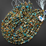 Real Natural Peruvian Blue Opal Freeform Chip Pebble Nugget Beads Gemstone 15.5" Strand