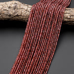AAA Rare Natural Malaya Mauve Peach Garnet Faceted 3mm Rondelle Beads 15.5" Strand
