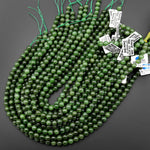 Real Genuine Natural Green Russian Siberian Jade Smooth 8mm 10mm Round Beads 15.5" Strand