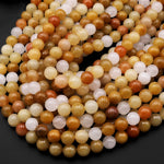 Natural Yellow Aventurine 4mm 6mm 8mm 10mm Round Beads 15.5" Strand